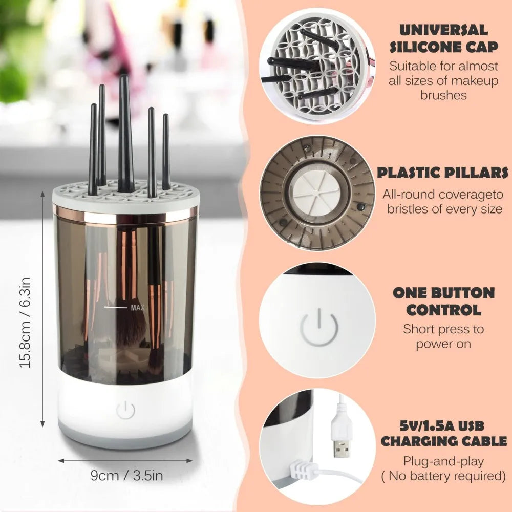 KIAARA - USB Plug Portable Electric Makeup Brush Cleaner